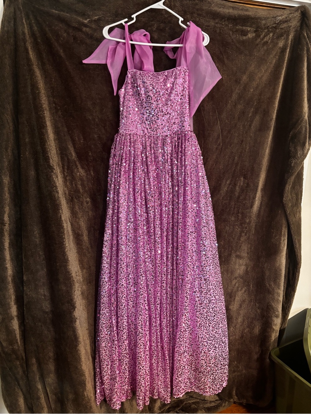 Purple sequin formal dress